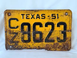 Vintage 1951 Texas License Plate 0122 | eBay