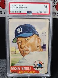 1953 Topps MICKEY MANTLE #82 PSA 1 | eBay