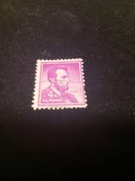 US Stamp Abraham Lincoln 4c Used Wave Cancel 1036 | eBay