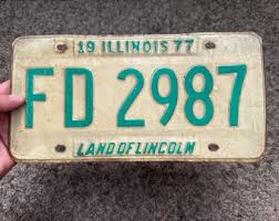 Illinois Vintage License Plate . Illinois License Plate. Vintage ...