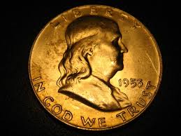 1953-D 90% Silver Franklin Head Half Dollar BU SOME VERY ...