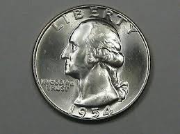 BU 1954 Silver Washington Quarter. #31 | eBay
