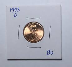 1993 D Lincoln Memorial Cent Brilliant Uncirculated (BU) with ...
