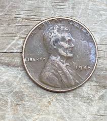 1945 Wheat Penny, No Mint Mark, RARE, 'L' Rim Error | eBay