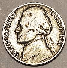 USA 1941-P Jefferson Nickel, Copper-nickel Coin, KM-192 ...