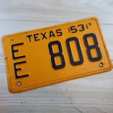 Vintage Used 1950's Texas License Plates. 1953 1954 1955 ...