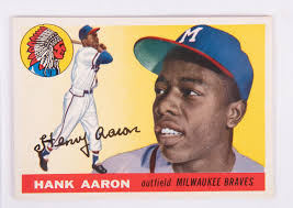 Lot - Hank Aaron 1955 Topps Card Number 47