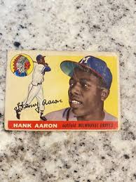 1955 TOPPS HANK AARON #47 BRAVES HOF 2ND YEAR CARD | eBay