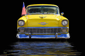 Yellow Chevy Art Print by George Lenz - George Lenz Official ...