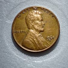 1961 D Mint Penny Brown