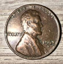 1963 D Penny L on Rim Edge Rare 1963 Penny L in Liberty on Edge Error Penny | eBay