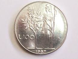 Vintage Italy 1987 Lire 100 Coin Italian Republic.bay Tree ...