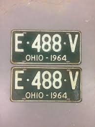 PAIR VINTAGE 1964 OHIO License Plates | eBay