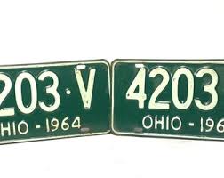 Ohio Original Vintage License Plate Pair-vintage License ...