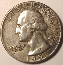 COIN - 1957 WASHINGTON SILVER QUARTER-DOLLAR, nice ...