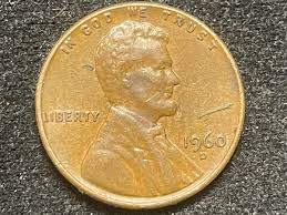 1960-D Lincoln Large Date Speared 0, Strike Through Debris, Planchet Error | eBay Australia