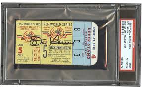 Don Larsen Signed 1956 W. S. Game 5 Ticket Stub (Perfect Game) – (PSA Encapsulted) – Memorabilia Expert