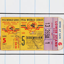 PERFECTION LOT 1956 World Series Perfect Game Yogi Berra & Don Larsen Signed Photo & Ticket Display - COA JSA | Memorabilia Experts Auction