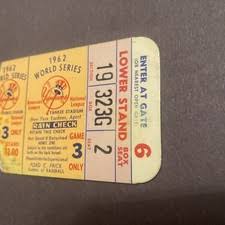 Baseball New York Yankees 1962 Vintage Sports Ticket Stubs for sale | eBay