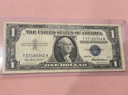 1957 Silver certificate with blue ink US Mint | Mercari