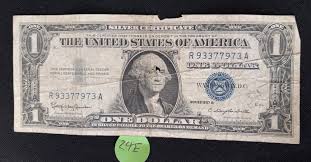 Sold at Auction: Series 1957 B Blue Seal Silver Certificate $1 Bill
