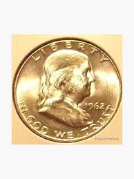 1962 Franklin Half Dollar" Sticker for Sale by coinsxcrochet ...