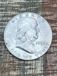 1954 50C US Franklin Half Dollar – USRC