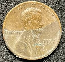 1977-P Lincoln Memorial Penny Over 50% Obverse Planchet ...