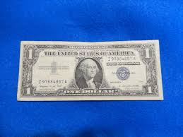 1957 Blue Seal Silver Certificate XF-AU - Vintage One Dollar Bill/collectible Note - Etsy