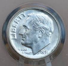 1951 Pds Roosevelt Silver Dimes - Choose Mint and Grade ...
