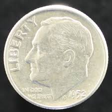 1952 P Roosevelt Dime - 90% Silver US Coin - Uncirculated ...