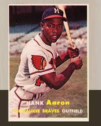 Hank Aaron Baseball Card 16 x 20 Baseball Art Poster Vintage ...