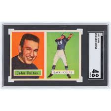 Johnny Unitas Baltimore Colts 1957 Topps #138 SGC Authenticated 4 Rookie Card