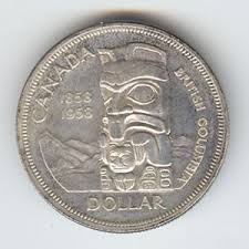 Canada 1958 silver dollar Totem Pole - Golden Eagle Coins