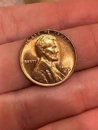 1955 D wheat cent coin penny extremely high grade potential bright RD! Gem BU!