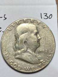 1952-S Franklin Half Dollar "CIRCULATED" Coin, 90% Silver ...