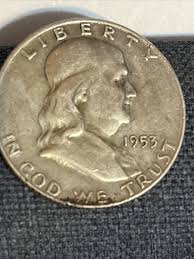 1953-D Silver Benjamin Franklin Half Dollar Coin 90% Silver ...