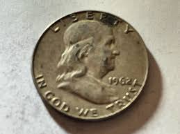 1962 D Franklin Silver Half Dollar 90% Silver 50c Good #391 ...