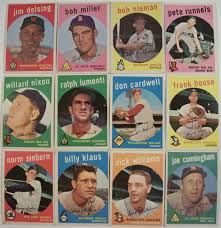 1959 TOPPS BASEBALL CARD LOT 12 PLAYERS MOST MID GRADE SEE ...