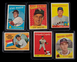Lot - (6) 1958-1960 TOPPS BASEBALL CARDS