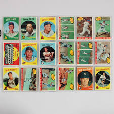 1959 Topps Baseball Card Near Set Lot 483/572 w/Stars, High ...
