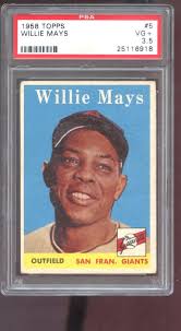 1958 Topps #5 Willie Mays PSA 3.5 Graded Baseball Card MLB ...