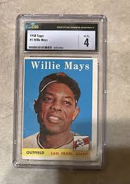 1958 Topps Willie Mays #5 San Francusco Giants Graded CSG 4 ...