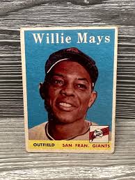 1958 Topps Baseball Willie Mays #5 New York Giants - Etsy