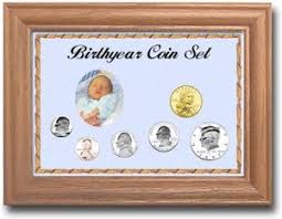 Oak Display Frame - Birth Year Coin Set (Cent Thru Half ...