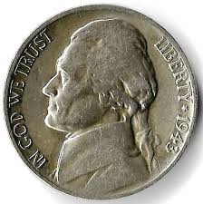 1943-P 5¢ Silver War Nickel, Very Rare Coin, WWII Era ...