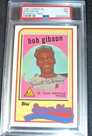 1989 TOPPS BASEBALL TALK ~ BOB GIBSON 1963 ST LOUIS SUPER ...
