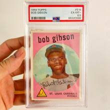 Sold at Auction: PSA 6.5 EX-MT+ 1959 Topps Bob Gibson ...