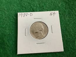 1988-D - Nickel - Coin No 12091 - in a Protective 2x2 - Etsy