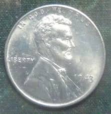 1943 Steel Wheat Cent BU Full Brilliant UNCIRCULATED Zinc ...